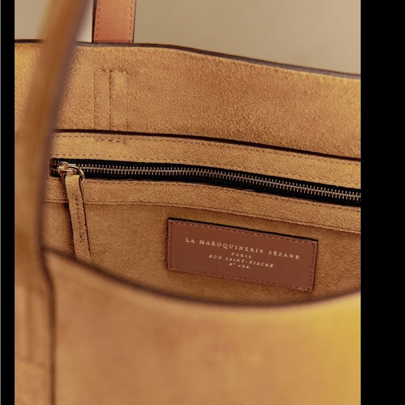 Sezane suede leather tote NWT - Picture 4 of 6